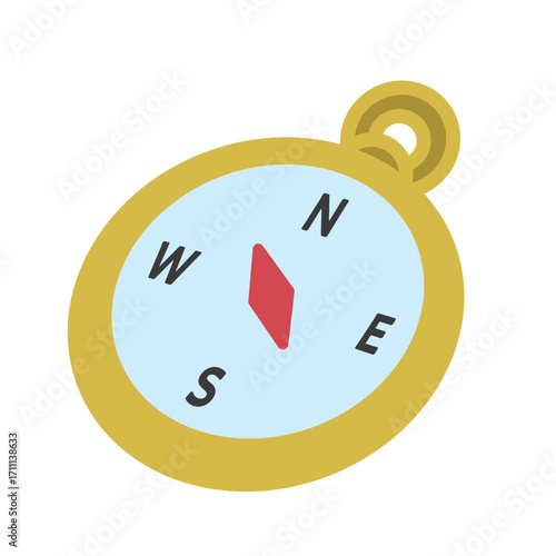 simple compass flat icon