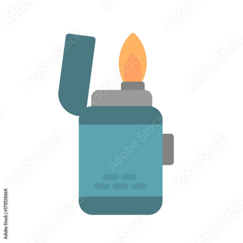 gas lighter flat icon