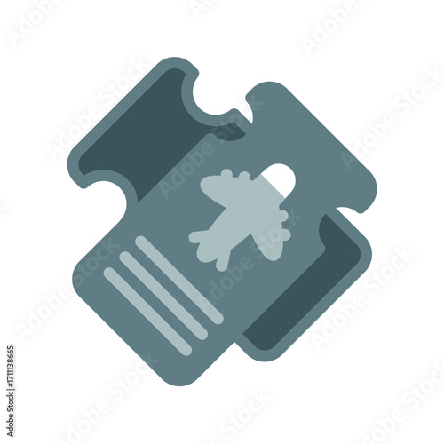 travel flight ticket flat icon