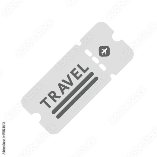 travel ticket flat icon