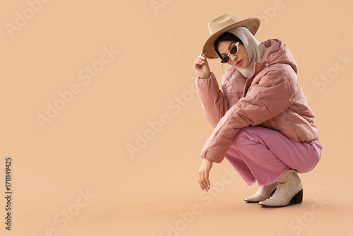 Fashionable young woman in ...