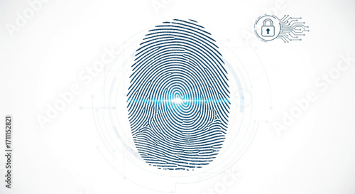 Digital fingerprint representing secure identity and access in technology