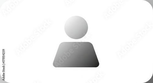 Simple silhouette of a person against a bright, neutral background