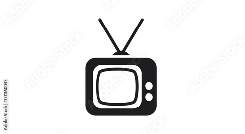 Retro television with antenna, a classic entertainment icon.