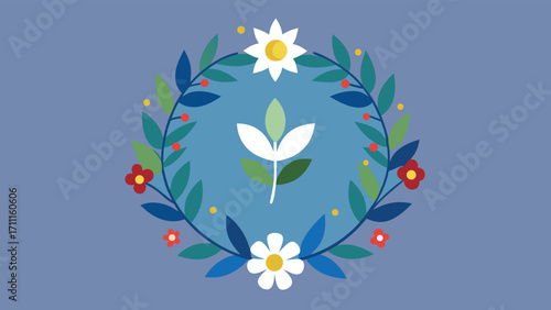 Minimal swedish midsummer floral design elements