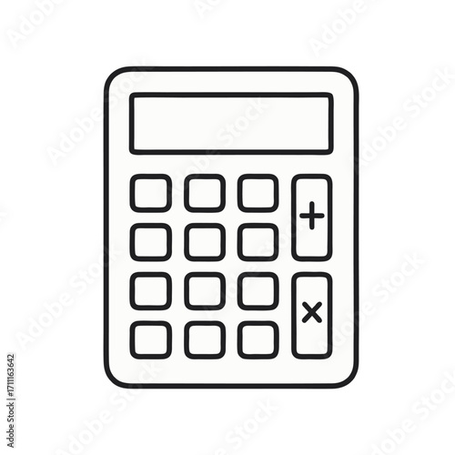 Calculator Icon - Math and Finance Symbol