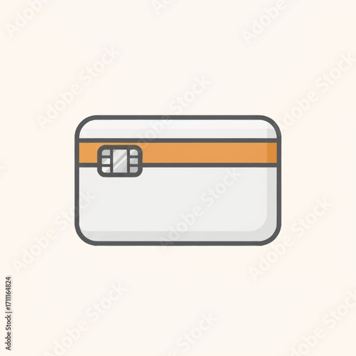 Credit Card Icon A Minimalist Design for Digital Transactions and Financial Concepts