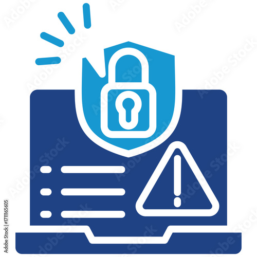 Security Breach glyph color icon