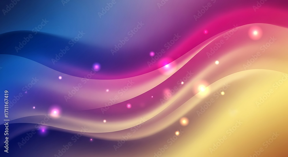 Fototapeta premium Abstract Colorful Waves Background Vibrant Hues and Glowing Lights