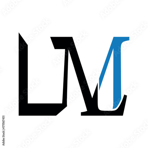 lm logo design template.	