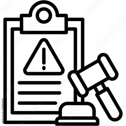 Regulatory Risk line icon