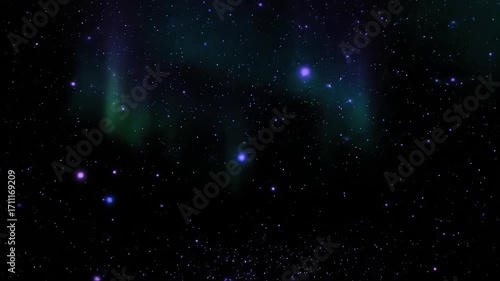 Wallpaper Mural Glowing Abstract Aurora Particles Rising and Falling in a Dark Void, Seamlessly Looping FuturisticConcept, AmbientLoop, DynamicMovement Torontodigital.ca