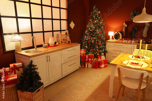 Cozy christmas kitchen inte...