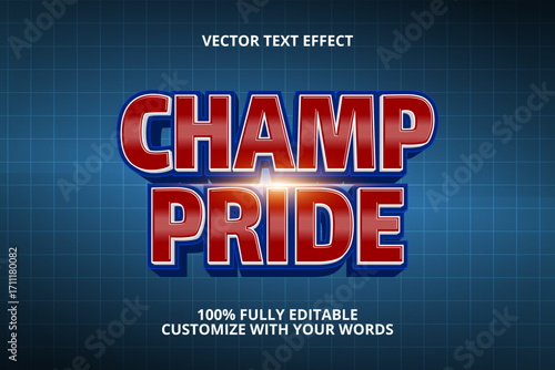 champ pride editable text effect for sport