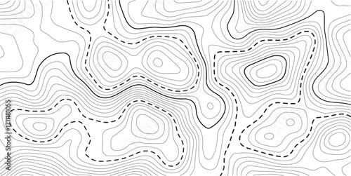 Vector geographic contour mounted map background. Abstract minimal The patter discovery vector topo map. white background 