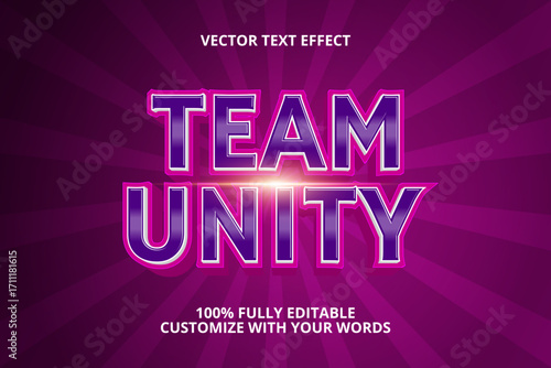 team unity editable text effect for sport