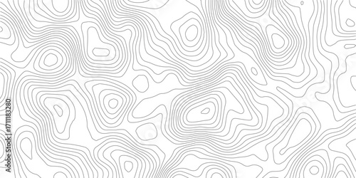 Contour line background graphic. Concept of simple geography and terrain.
