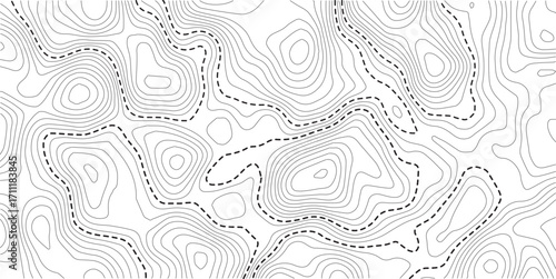 Transparent PNG available Topographic map, grid, texture, relief contour of terrain. Vector pattern background with mountains and flat land wavy line contours. Use for template, wallpaper, web.