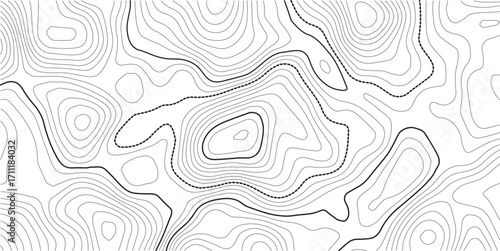 The gray on white contours topography stylized relief diagram line wave carve pattern background