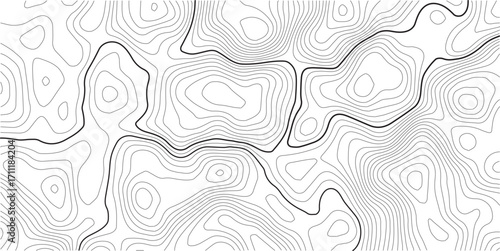 Abstract pattern with lines seamless pattern and topography map and counter map.