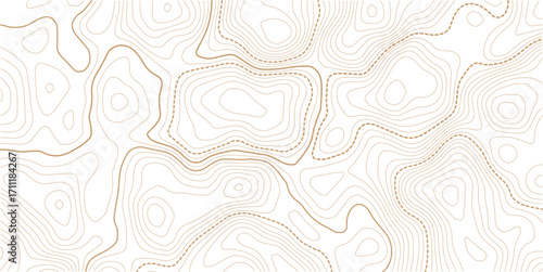 Abstract pattern with lines seamless pattern and topography map and counter map.