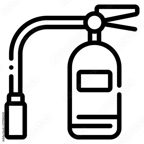 Fire Extinguisher Icon in Line Style Suitable for Web, Apps, Presentation, or Printable Meanings