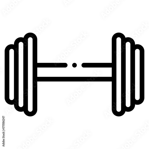 Gym Icon in Line Style Suitable for Web, Apps, Presentation, or Printable Meanings
