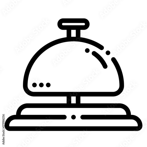 Hotel Bell Icon in Line Style Suitable for Web, Apps, Presentation, or Printable Meanings
