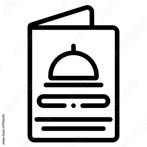 Restaurat Menu Icon in Line Style Suitable for Web, Apps, Presentation, or Printable Meanings