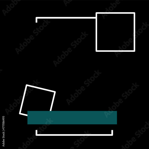 Modern Graphic Layout for Photo Collage on Transparent Background