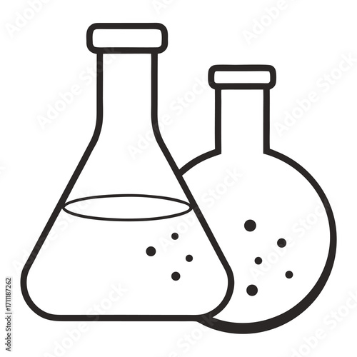 Laboratory Flask Vector Icon – Science, Chemistry and Experiment Equipment