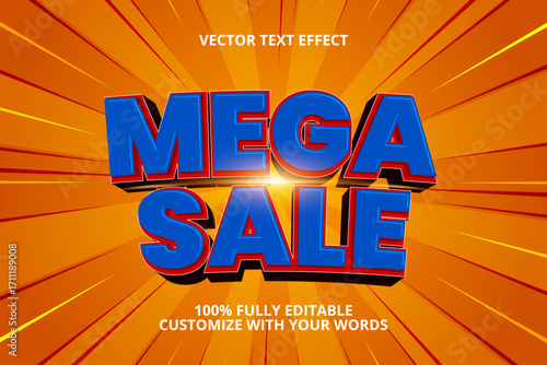 mega sale editable text effect for sale