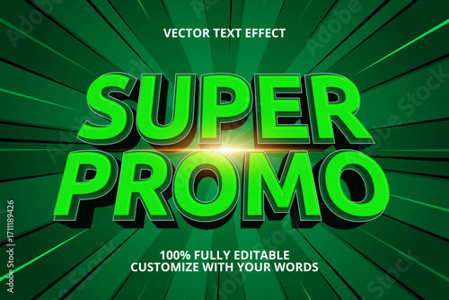 super promo editable text effect for sale