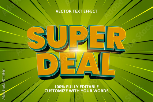 super deal editable text effect for sale