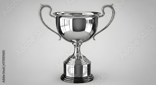 Silver Trophy Cup Achievement, Victory, Success, Award, Prize