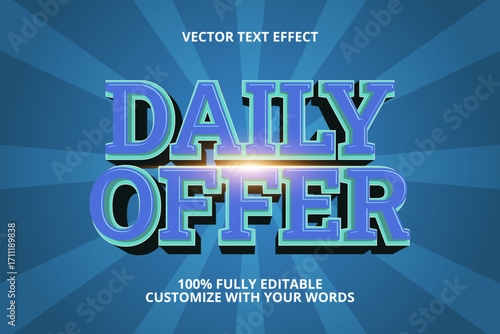 daily offer editable text effect for sale