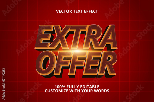 extra offer editable text effect for sale