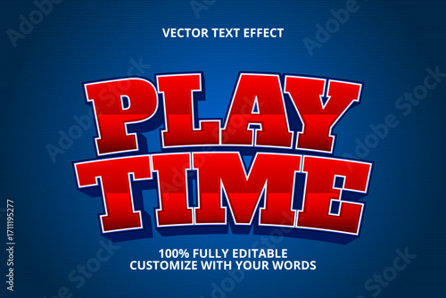 play time editable text effect for game