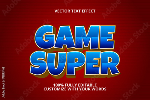 game super editable text effect for game