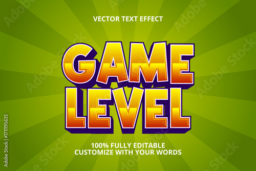 game level editable text effect for game