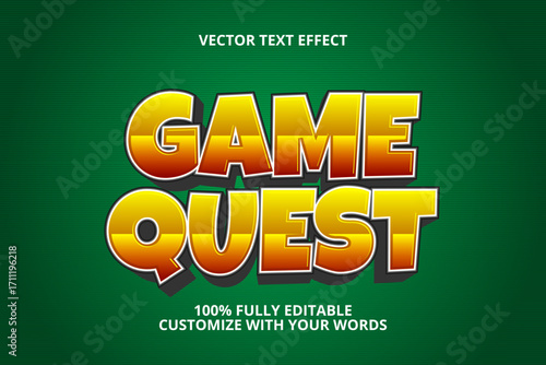 game quest editable text effect for game