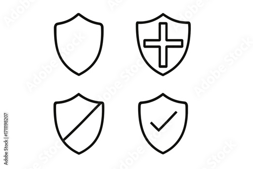 Minimalistic magnet line icon collection with editable stroke, simple linear pictograms for card design, apps, banners, posts, vector cartoon style transparent background