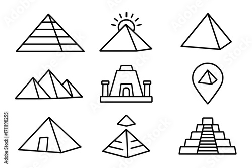 Measure tape thin line icons set, editable stroke vector illustration for web, books, cards, apps, cartoon style with transparent background, organized ordered set design