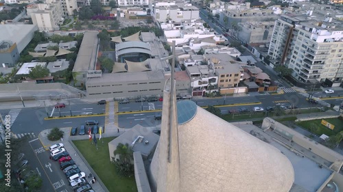 Modern church architecture in Lima, Peru.