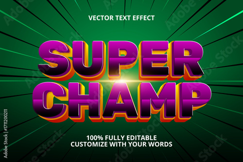 super champ editable text effect for super