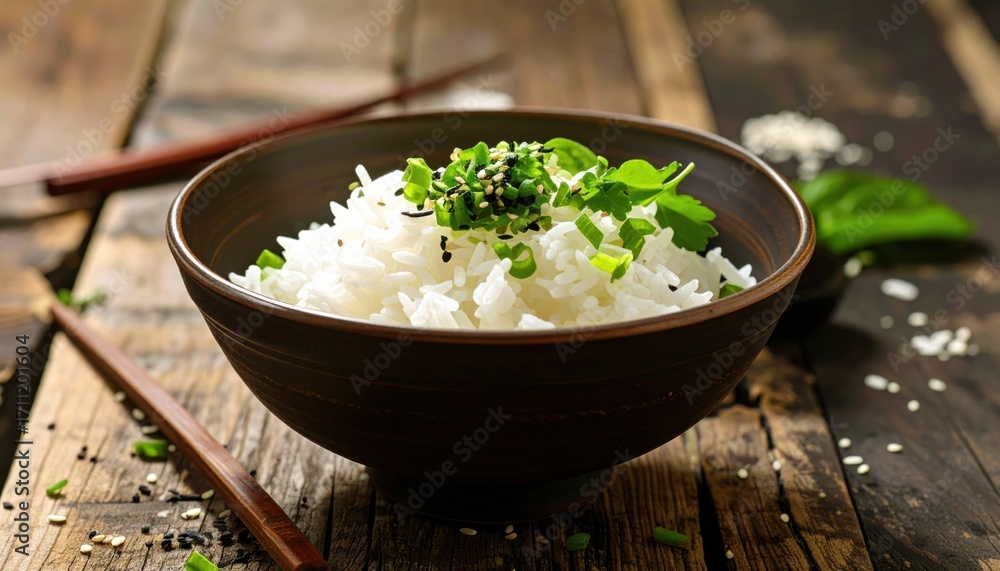 custom made wallpaper toronto digitalSimple, fluffy white rice dish with garnish
