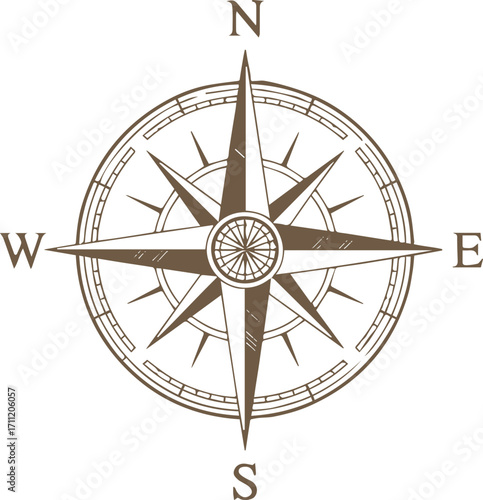 vintage compass rose navigation vector graphic map orientation compass needle travel direction icon symbol artwork image