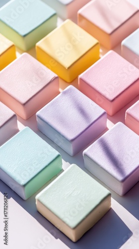 Wallpaper Mural Colorful square shapes abstract design Torontodigital.ca