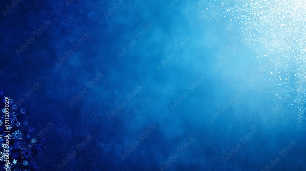 Obraz premium Majestic minimalist blue abstract snowy display podium with geometric shapes, gradient texture,