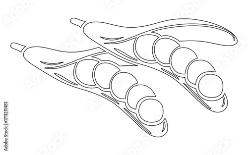 line art of peas